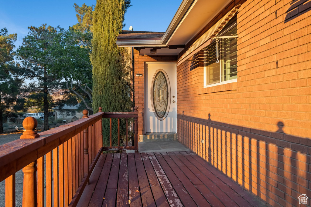 View of wooden terrace