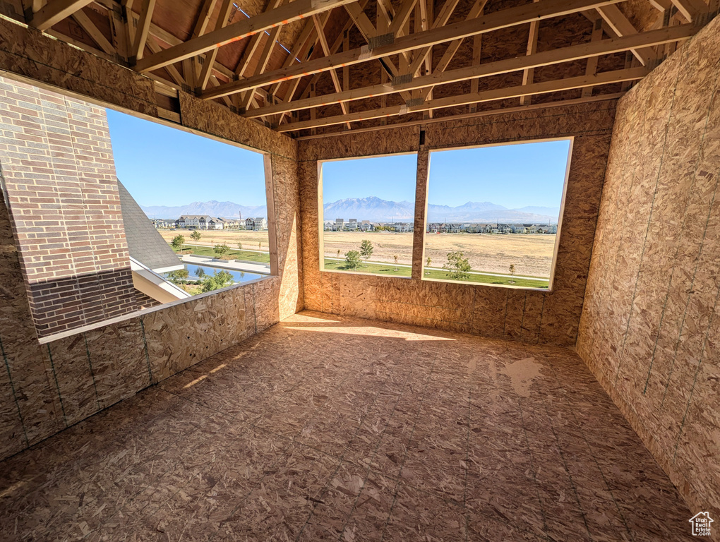 View of yard featuring a rural view and a mountain view