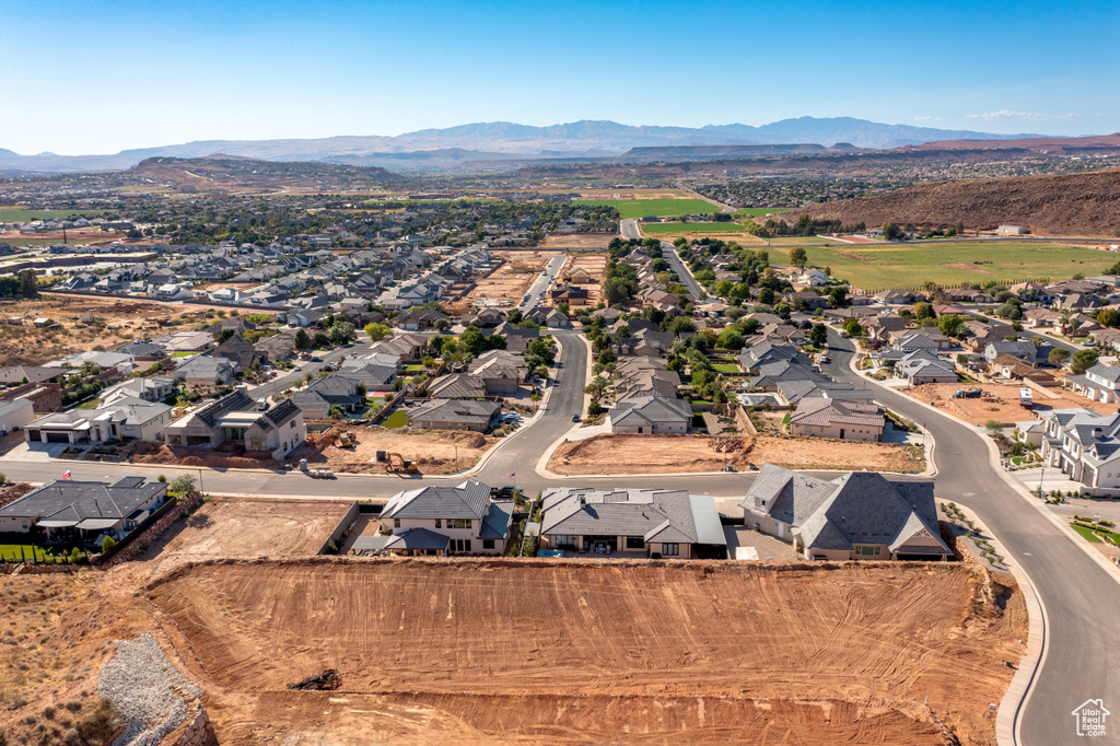 Bird's eye view featuring a mountain view