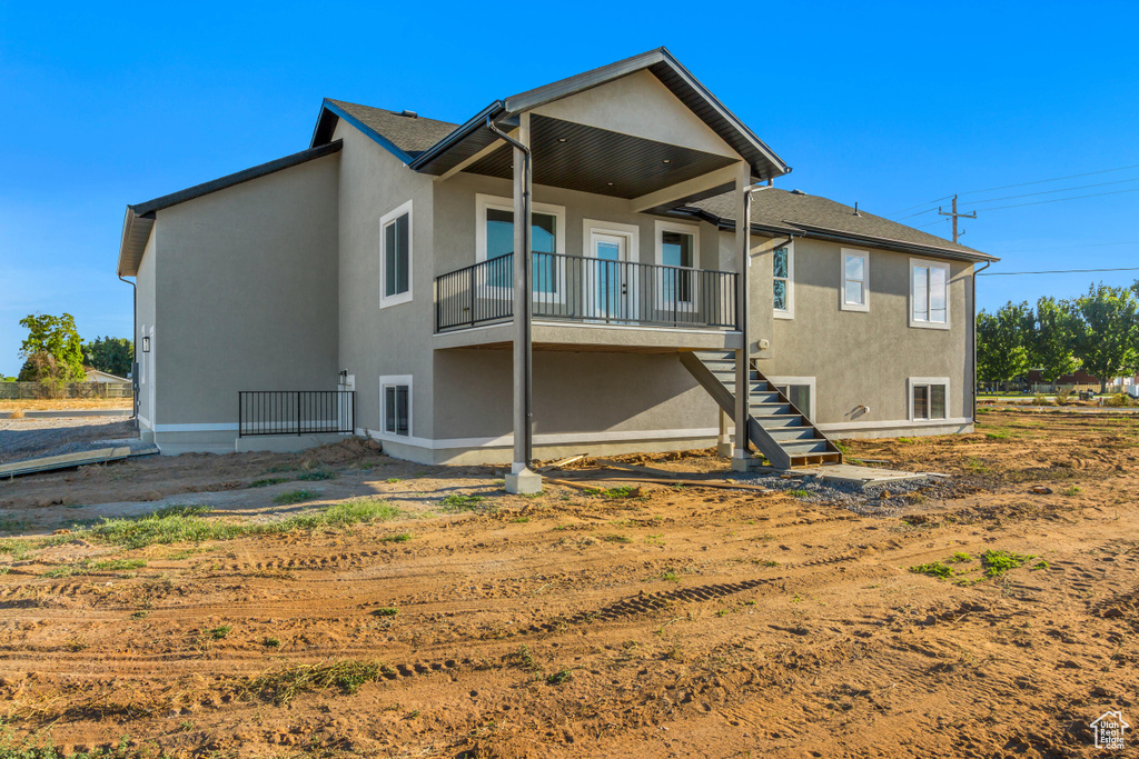 View of rear view of property