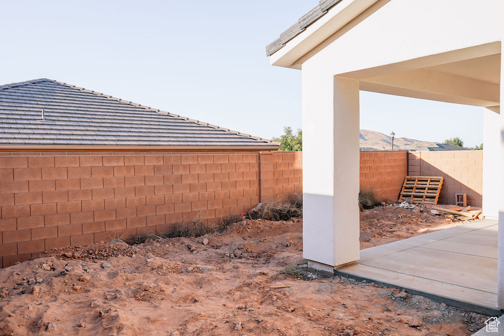 View of yard featuring a patio