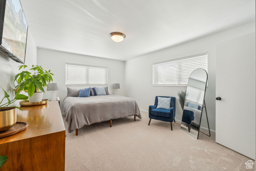 View of carpeted bedroom