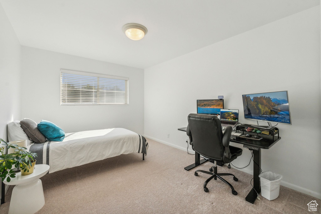 View of carpeted bedroom