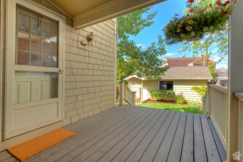 View of wooden terrace