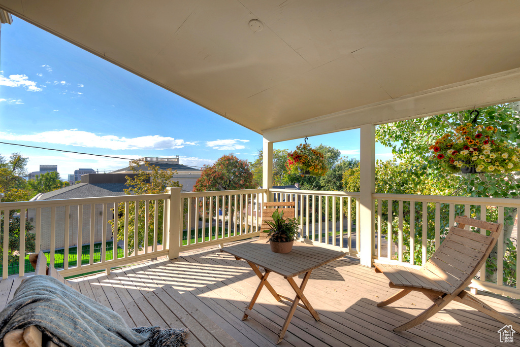 View of wooden terrace