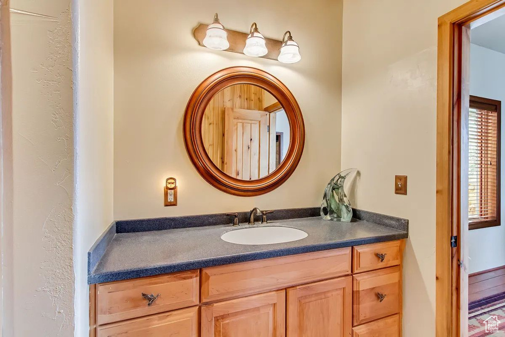 Bathroom featuring vanity