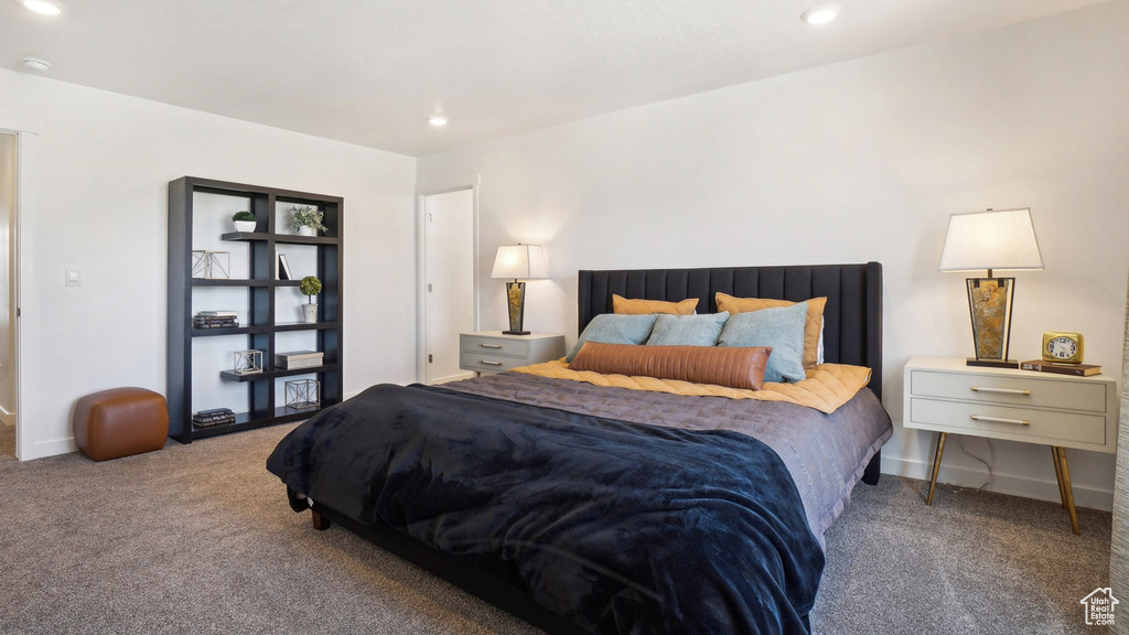 Bedroom featuring carpet floors