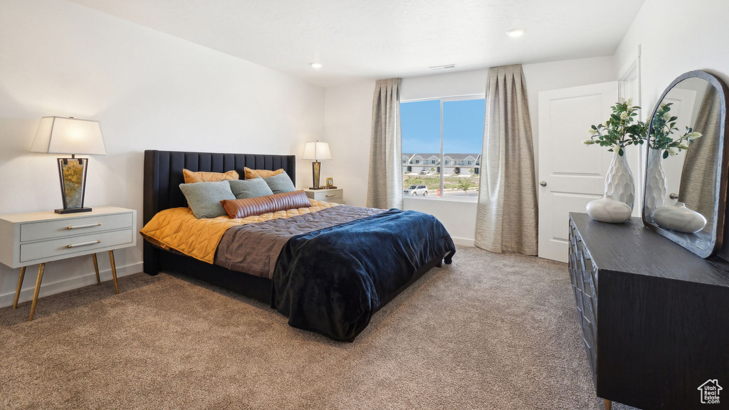 View of carpeted bedroom