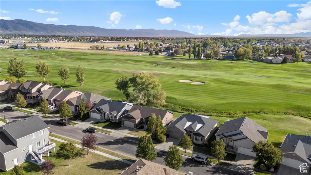 Bird's eye view featuring a mountain view