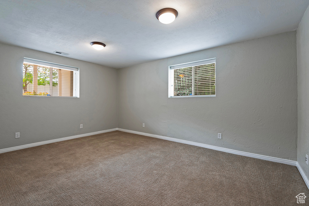 View of carpeted spare room