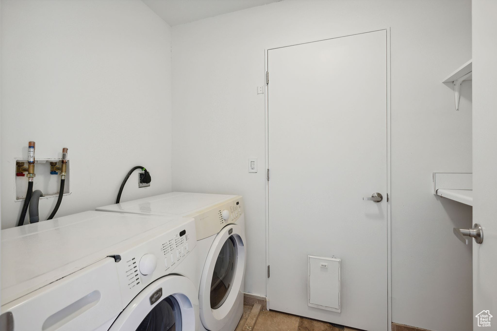 Laundry area with independent washer and dryer