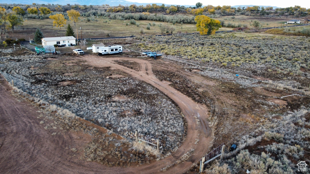 Bird's eye view featuring a rural view