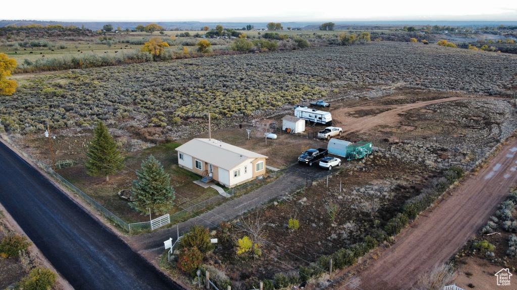 Drone / aerial view featuring a rural view