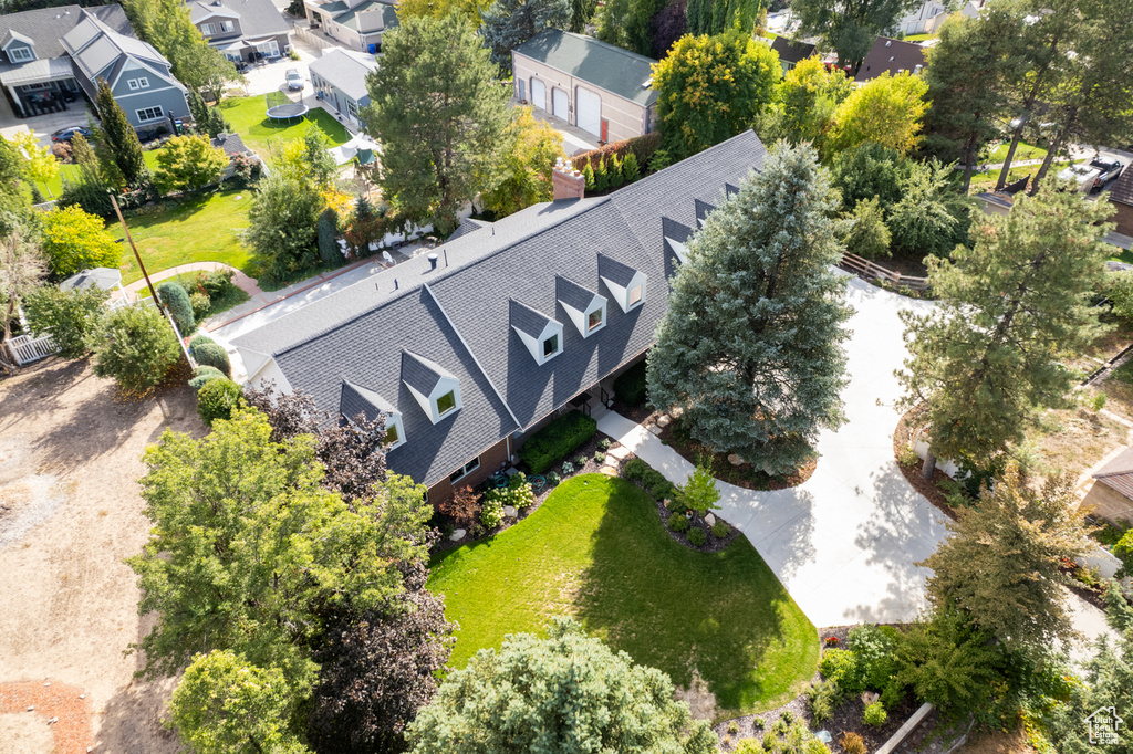 Birds eye view of property