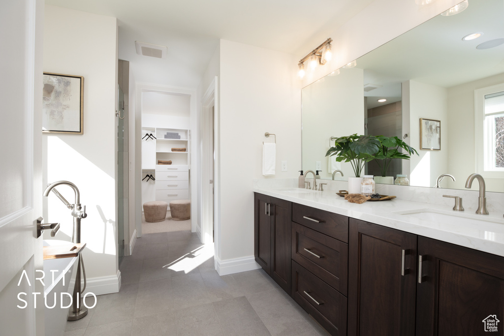 Bathroom featuring vanity