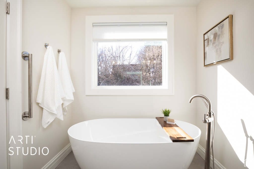 Bathroom featuring a bath