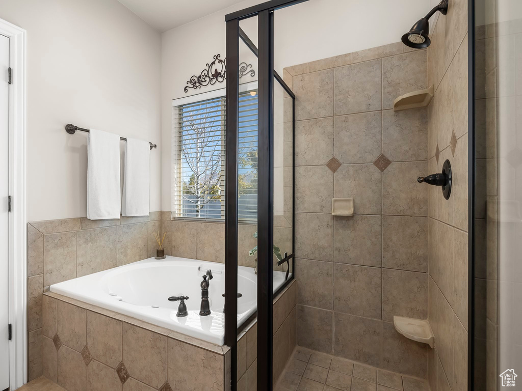 Bathroom with separate shower and tub