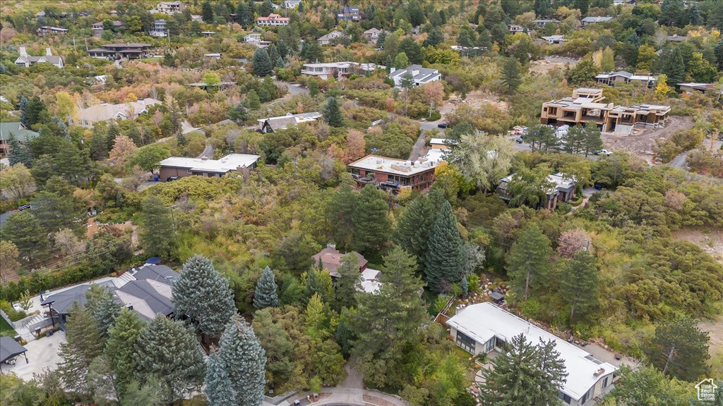 Birds eye view of property