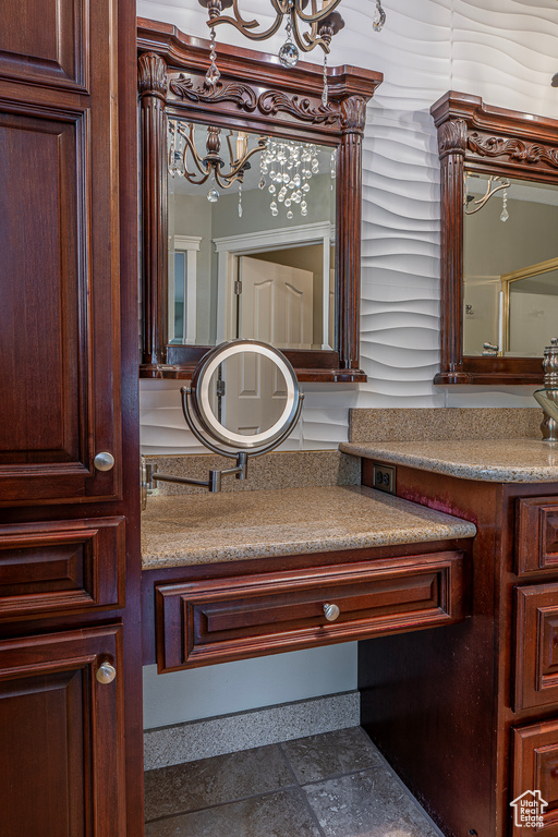 Bathroom featuring vanity