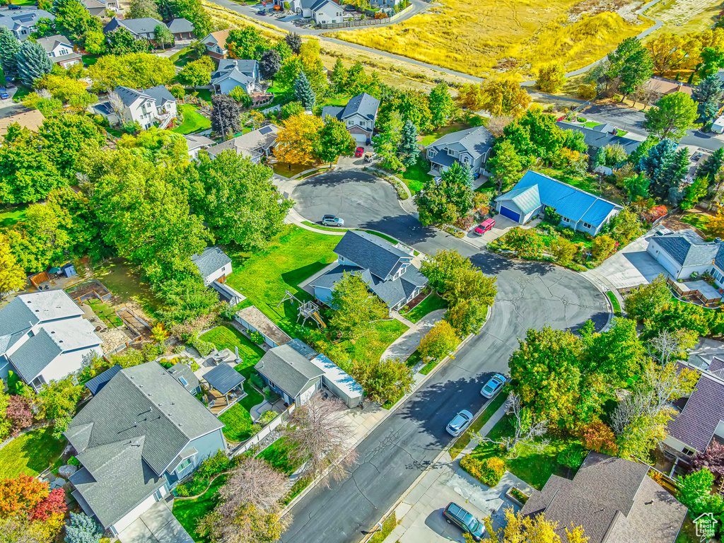 Birds eye view of property