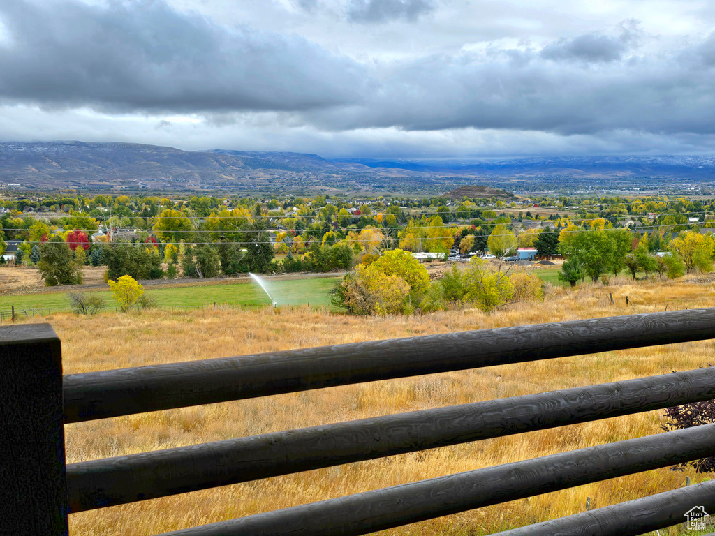 Exterior space with a rural view and a mountain view