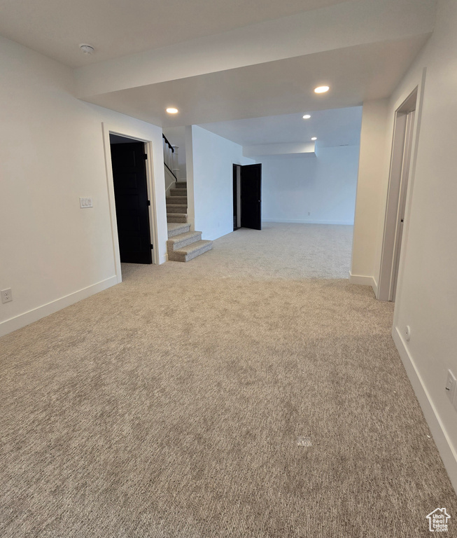 View of carpeted spare room