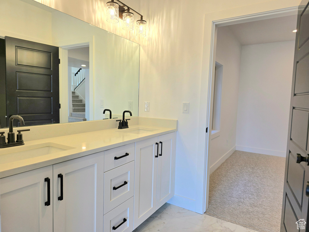 Bathroom featuring vanity