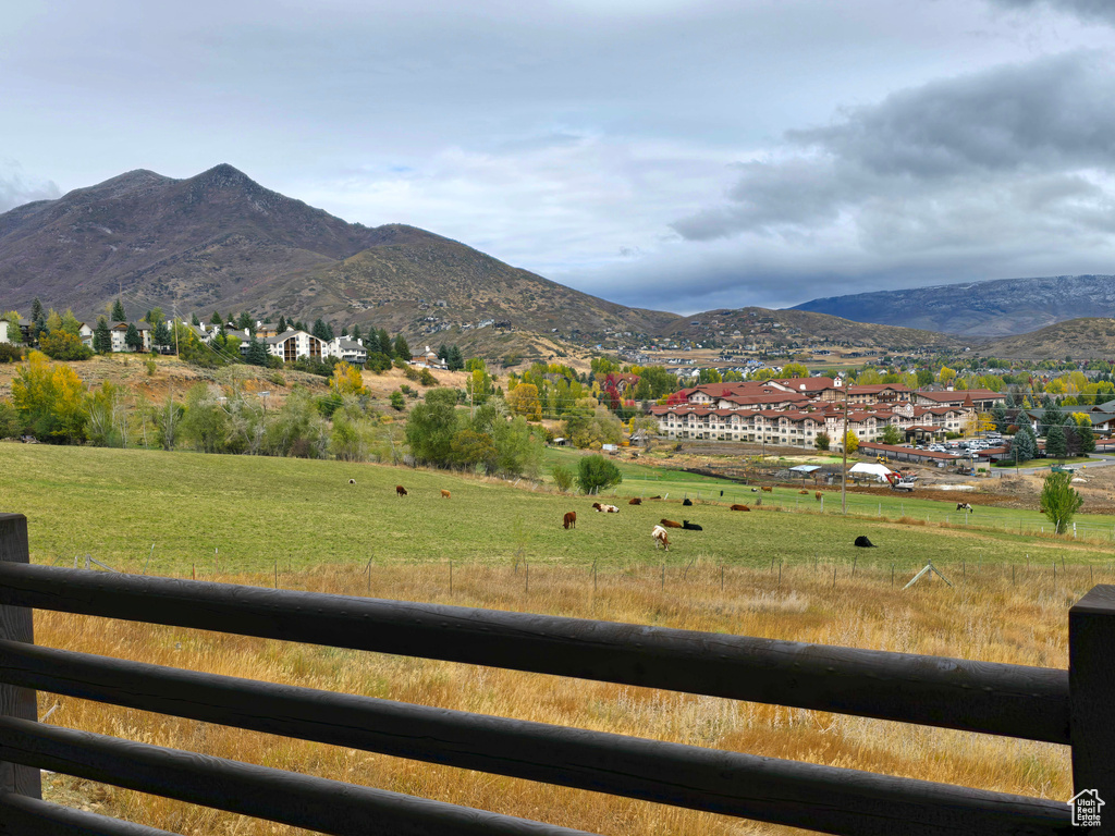 Mountain view with a rural view