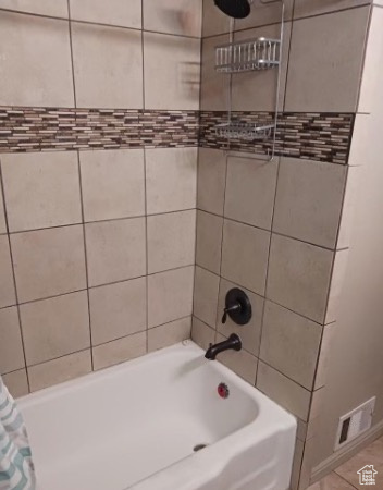 Bathroom with shower / bath combo