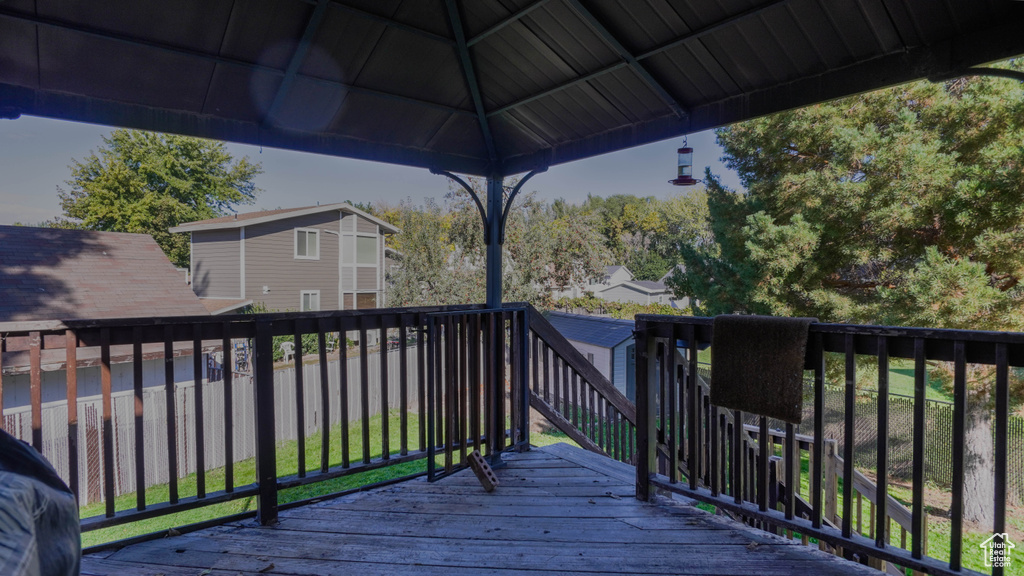 Deck with a gazebo