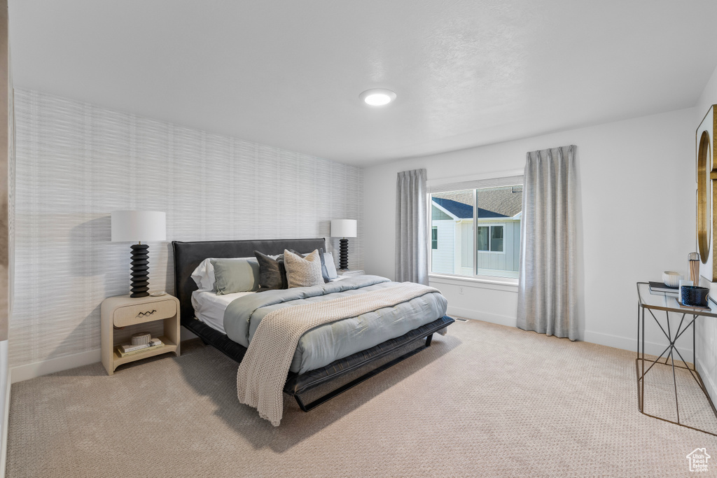 View of carpeted bedroom