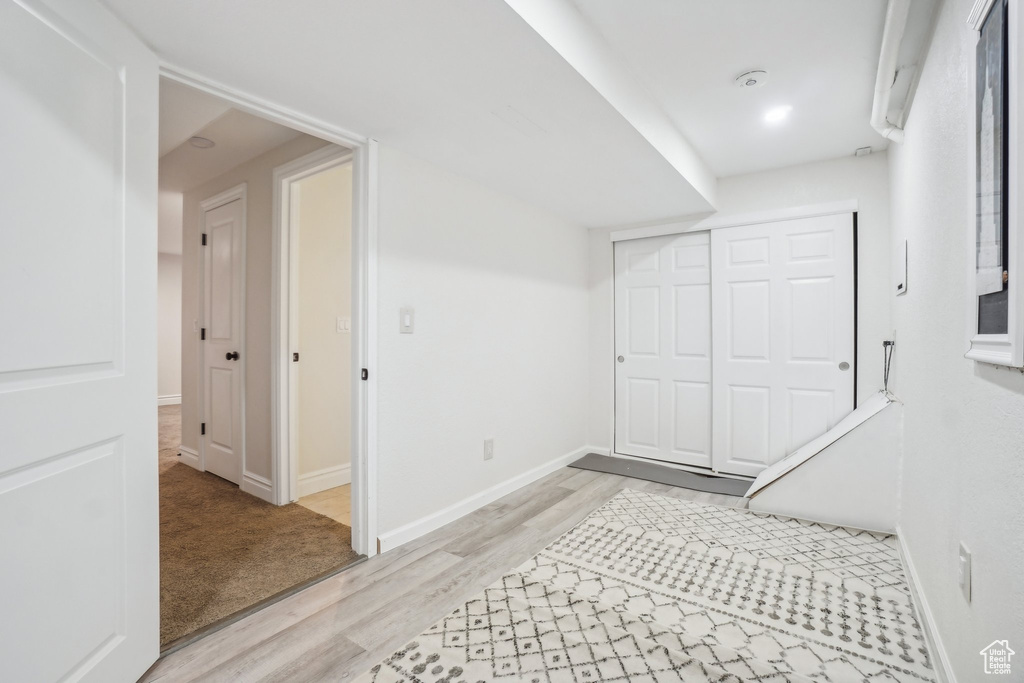 Interior space featuring light hardwood / wood-style floors