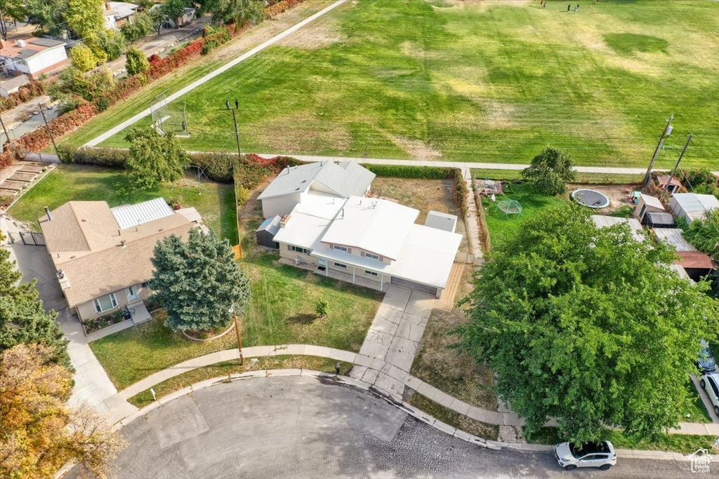 Birds eye view of property