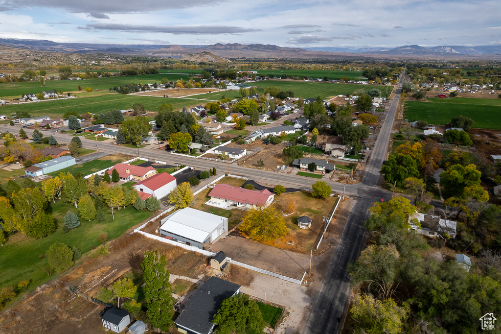Bird's eye view featuring a mountain view