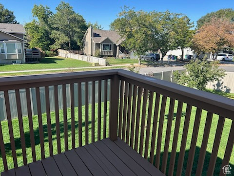 Deck with a lawn