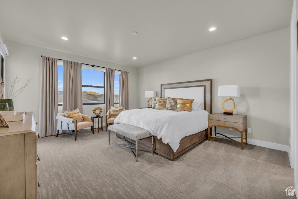 View of carpeted bedroom