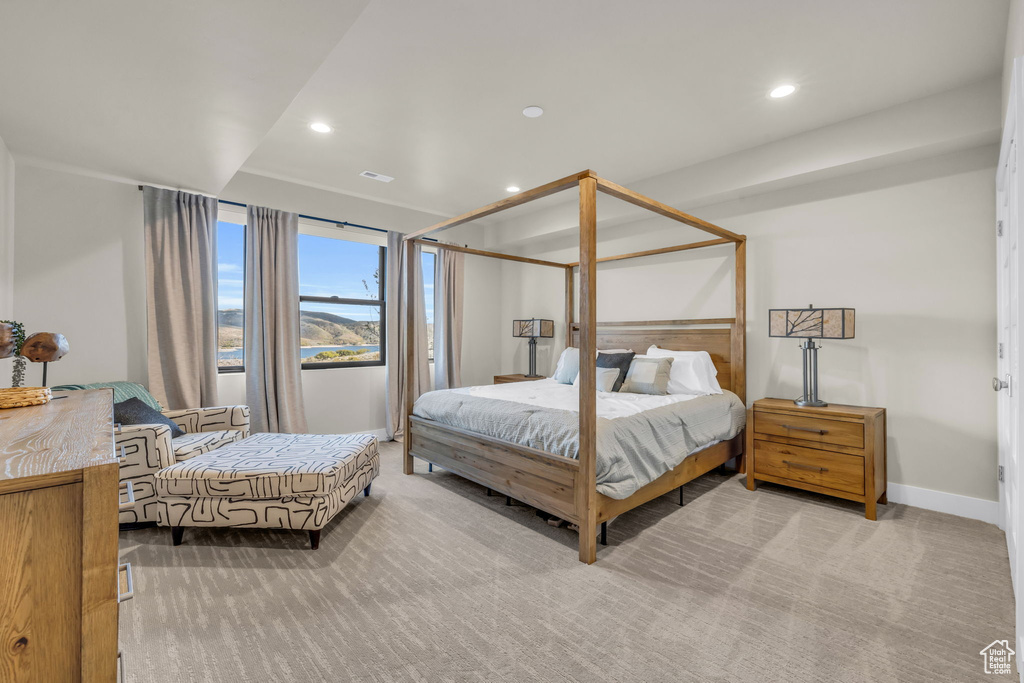 View of carpeted bedroom