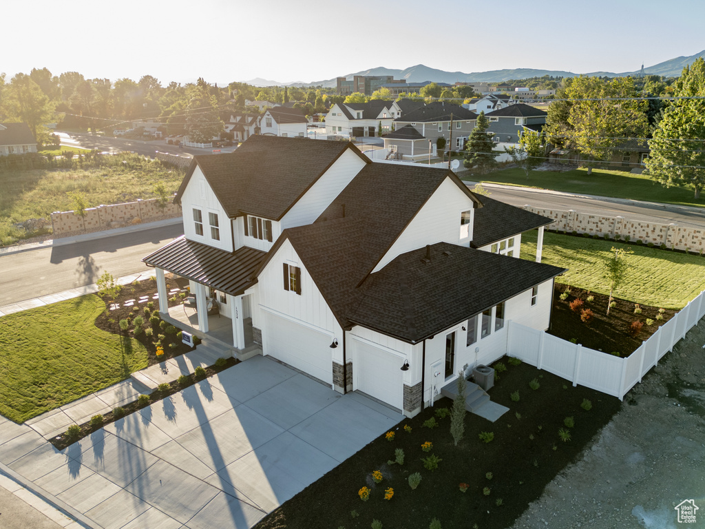 Bird's eye view featuring a mountain view