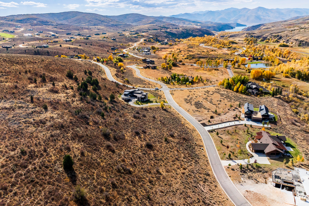 Bird's eye view featuring a mountain view