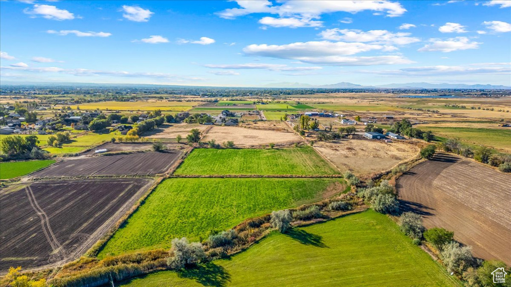 Bird's eye view with a mountain view and a rural view