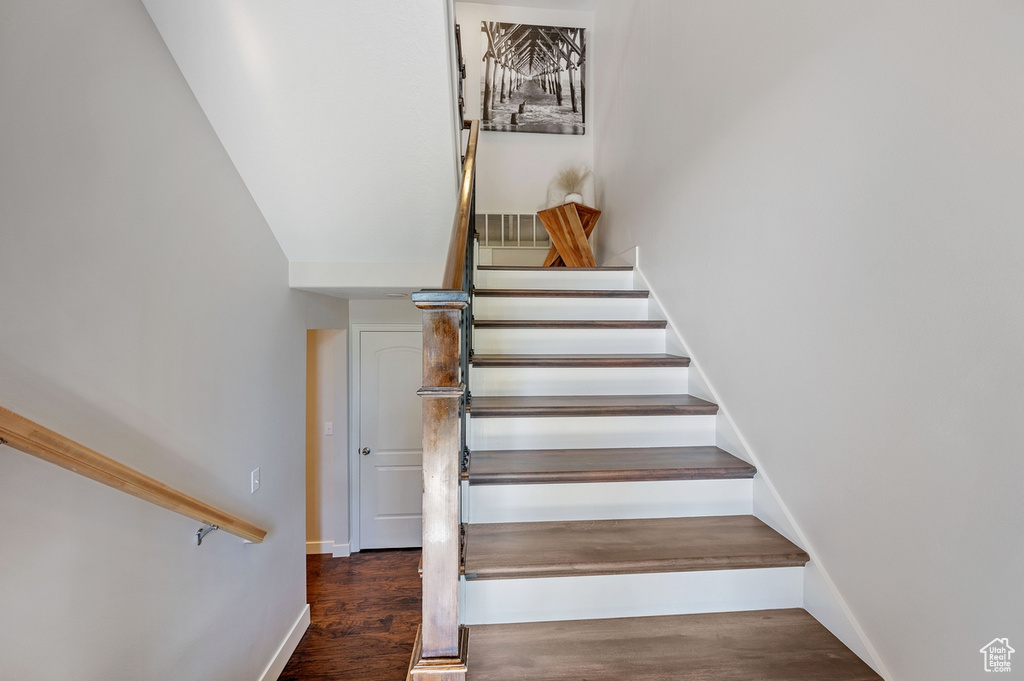 Stairs with wood-type flooring