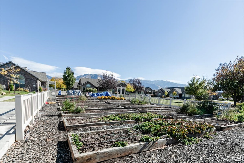 View of home\\\\\\\'s community featuring a mountain view