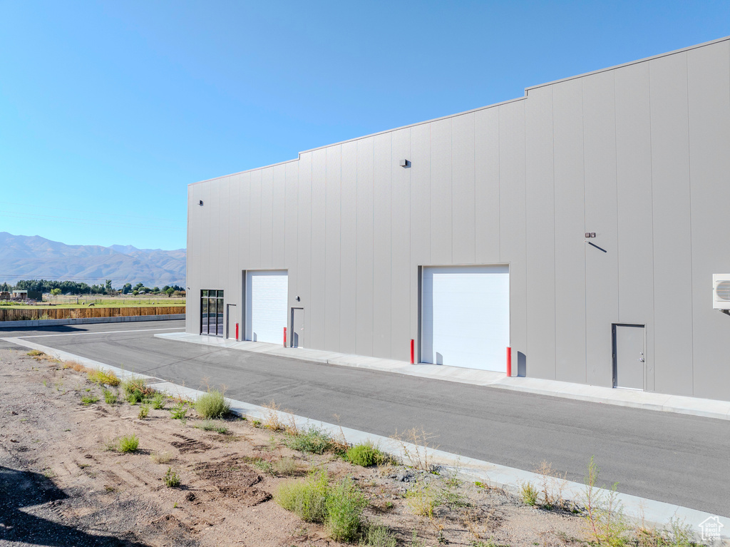 Exterior space with a mountain view