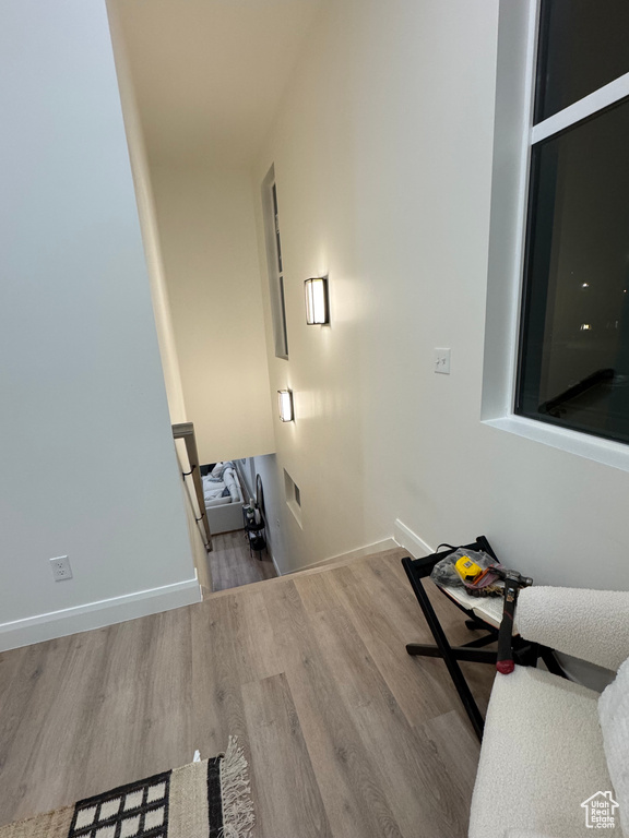 Interior space featuring hardwood / wood-style floors