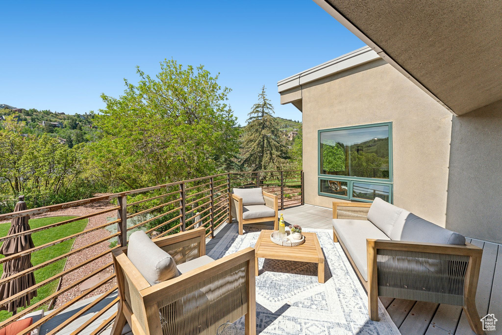 Balcony with an outdoor living space