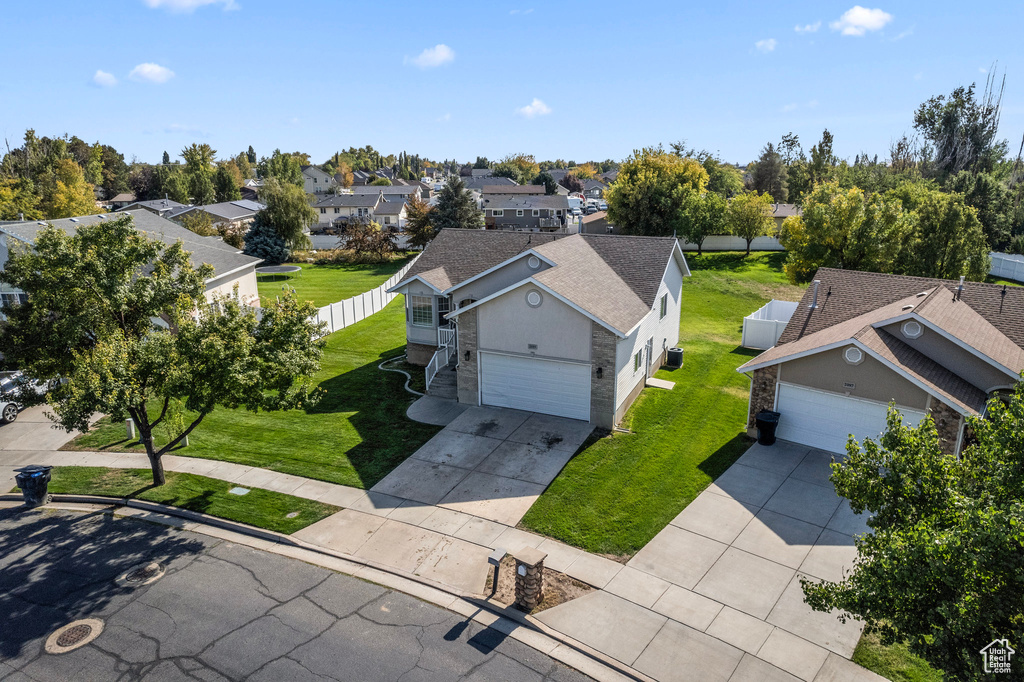 Birds eye view of property