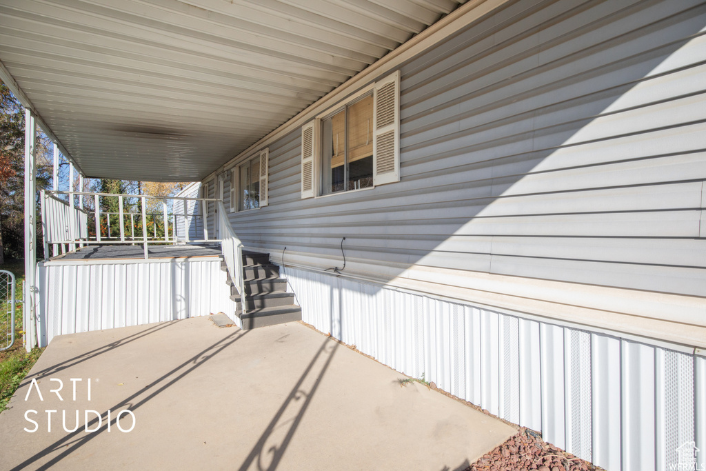 View of patio / terrace with a porch