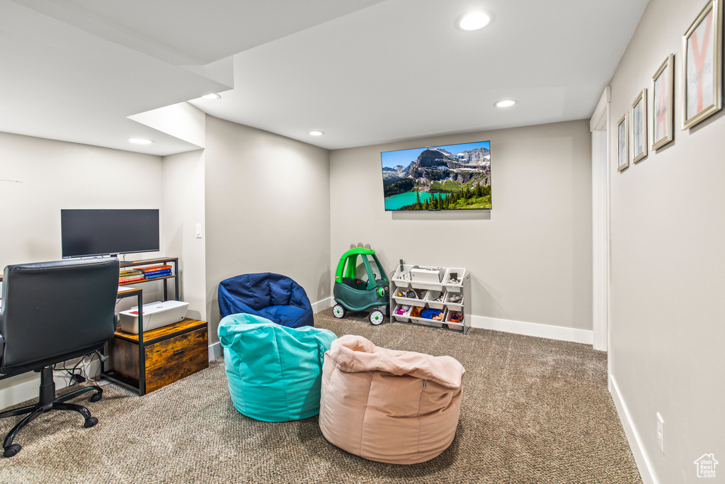 View of carpeted office space