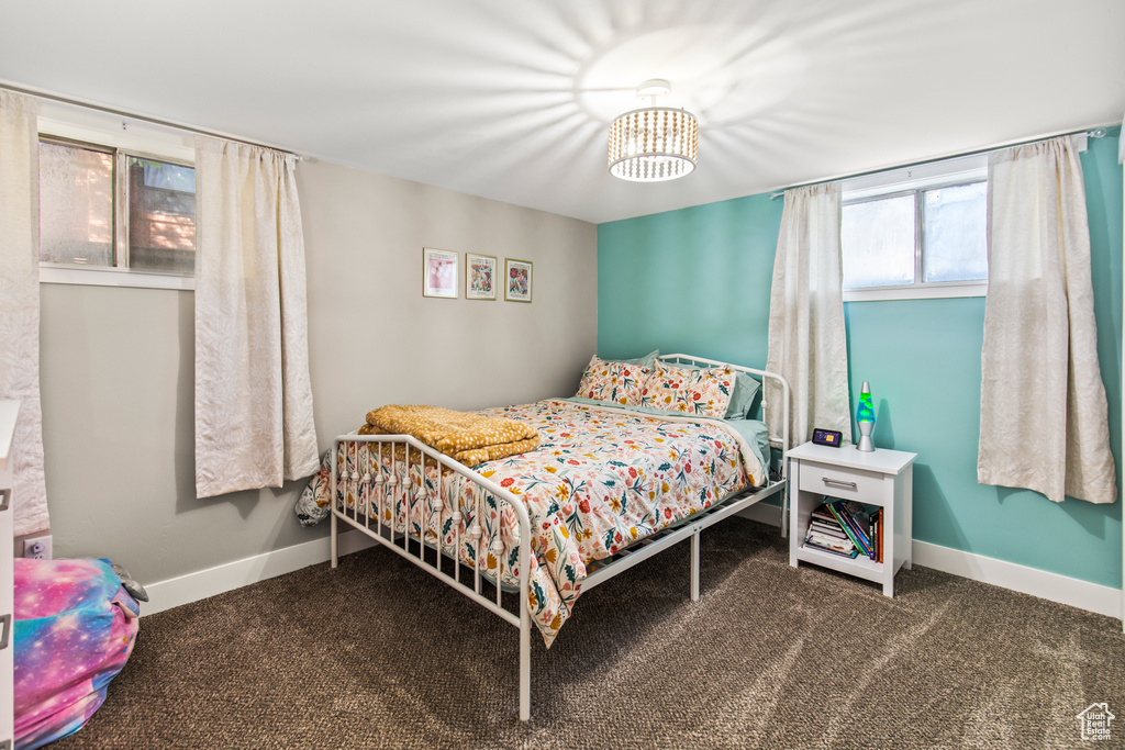 View of carpeted bedroom