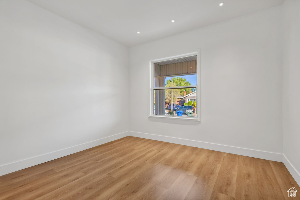 Unfurnished room featuring light hardwood / wood-style flooring